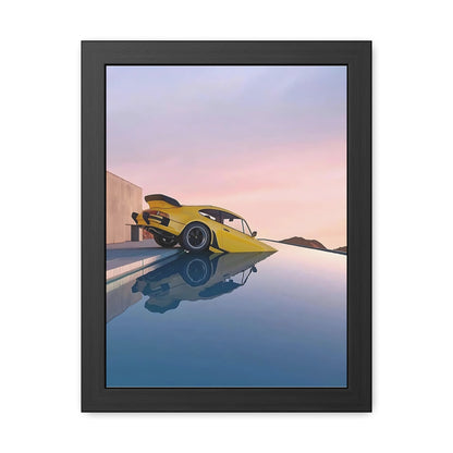 Pool Porsche Framed Poster