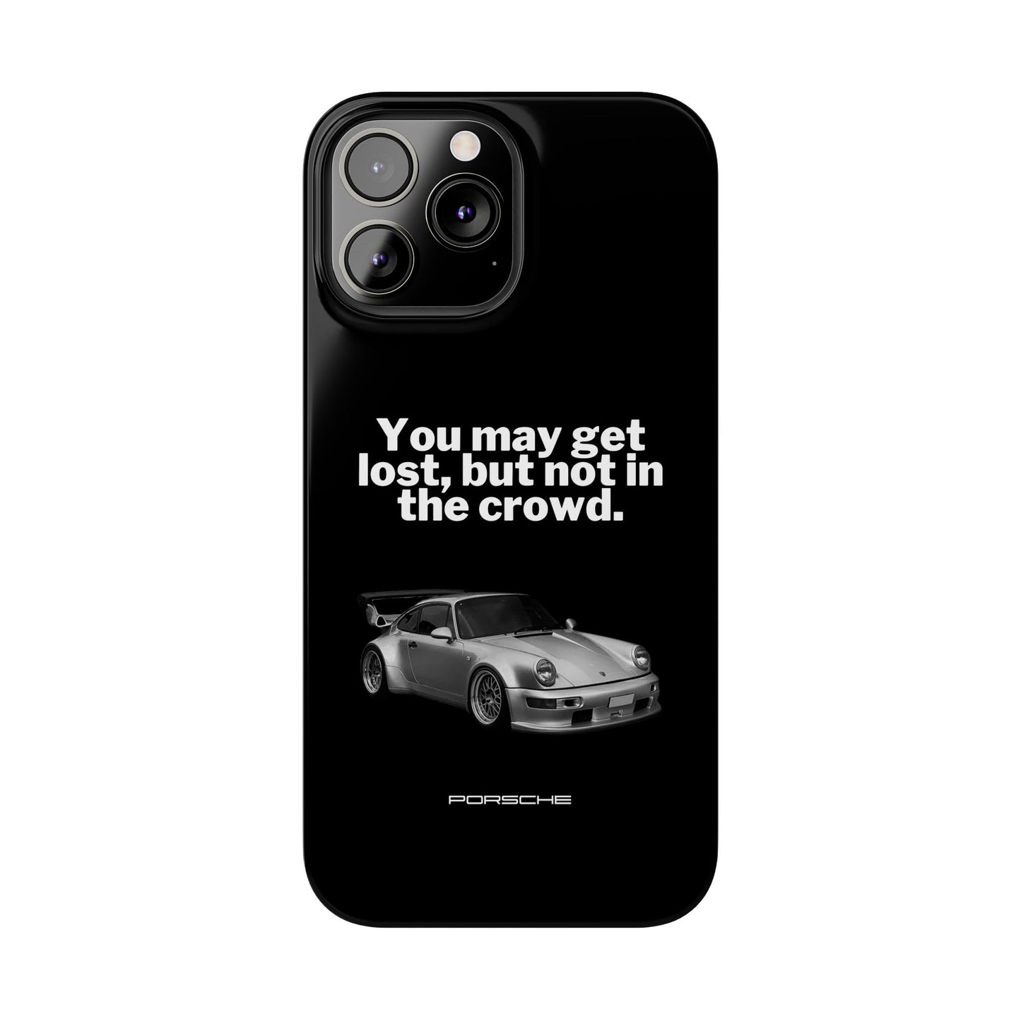 Lost In The Crowd iPhone Case - Black