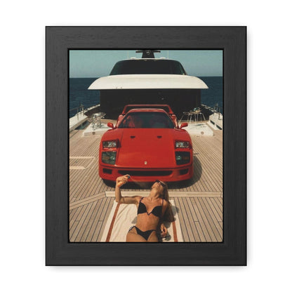 Ferrari F40 Yacht Framed Poster