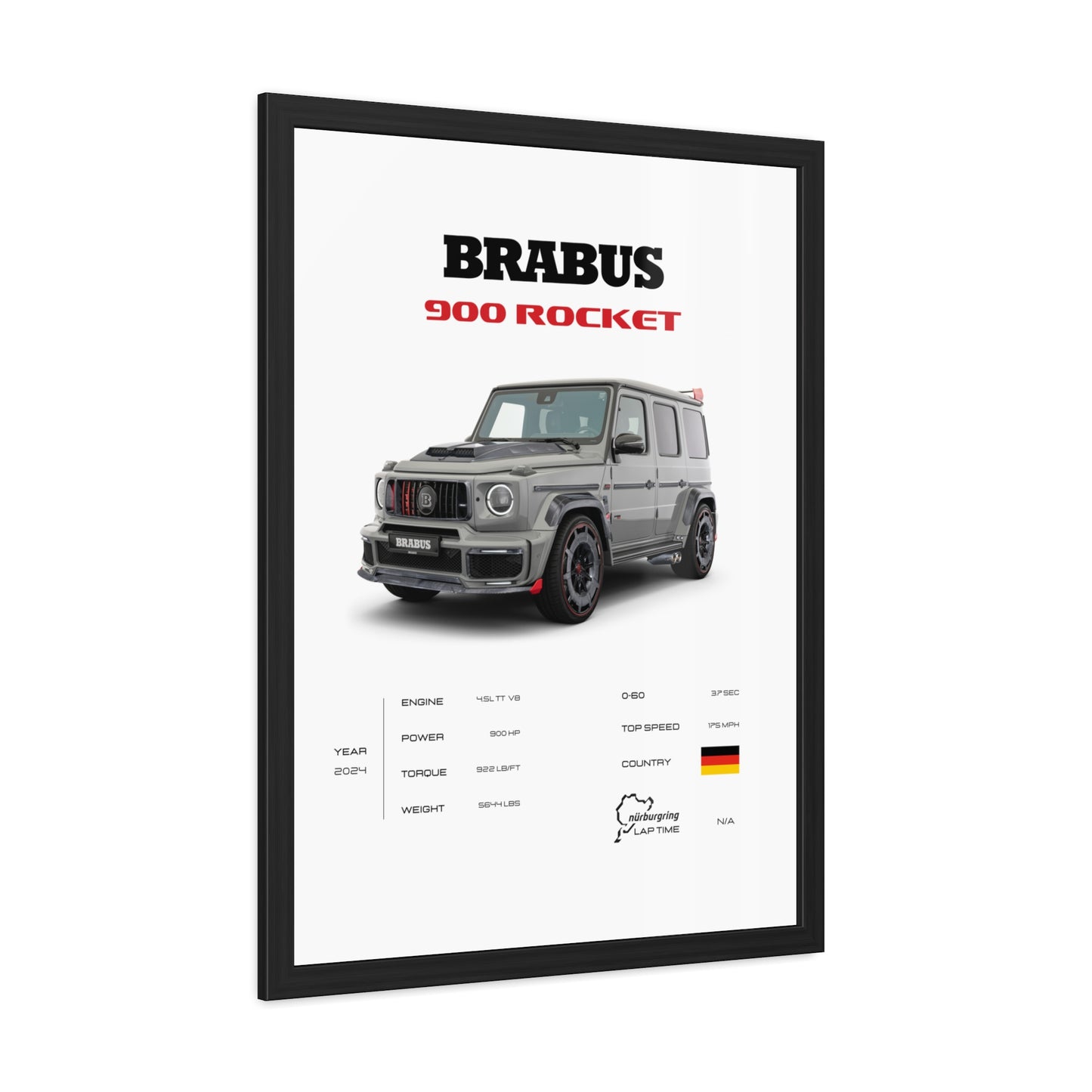 Brabus 900 Rocket Framed Poster