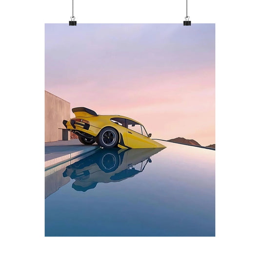 Pool Porsche Poster