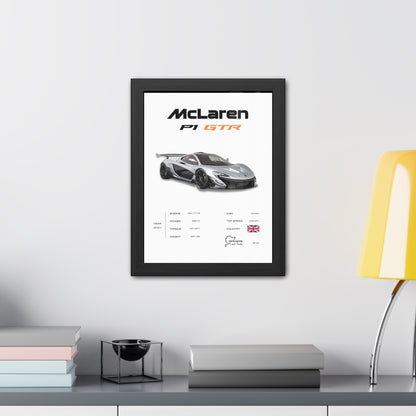 McLaren P1 GTR Framed Poster
