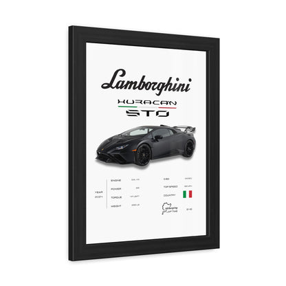 Lamborghini Huracan STO Framed Poster