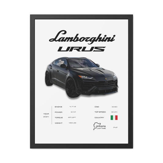 Lamborghini Urus Framed Poster