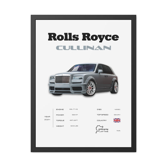 Rolls Royce Cullinan Framed Poster