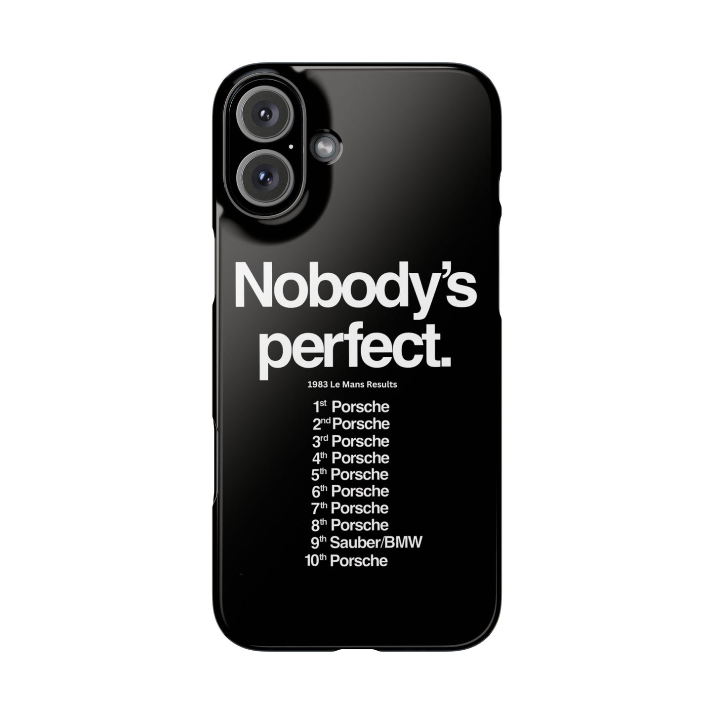 Nobody's Perfect Porsche iPhone Case