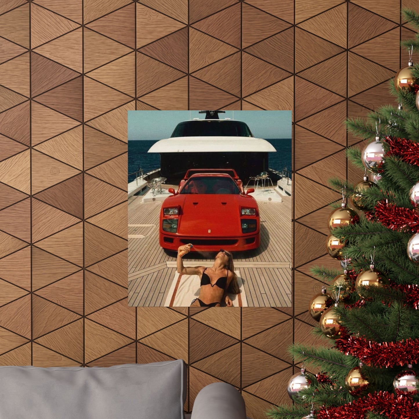 Ferrari F40 Yacht Poster