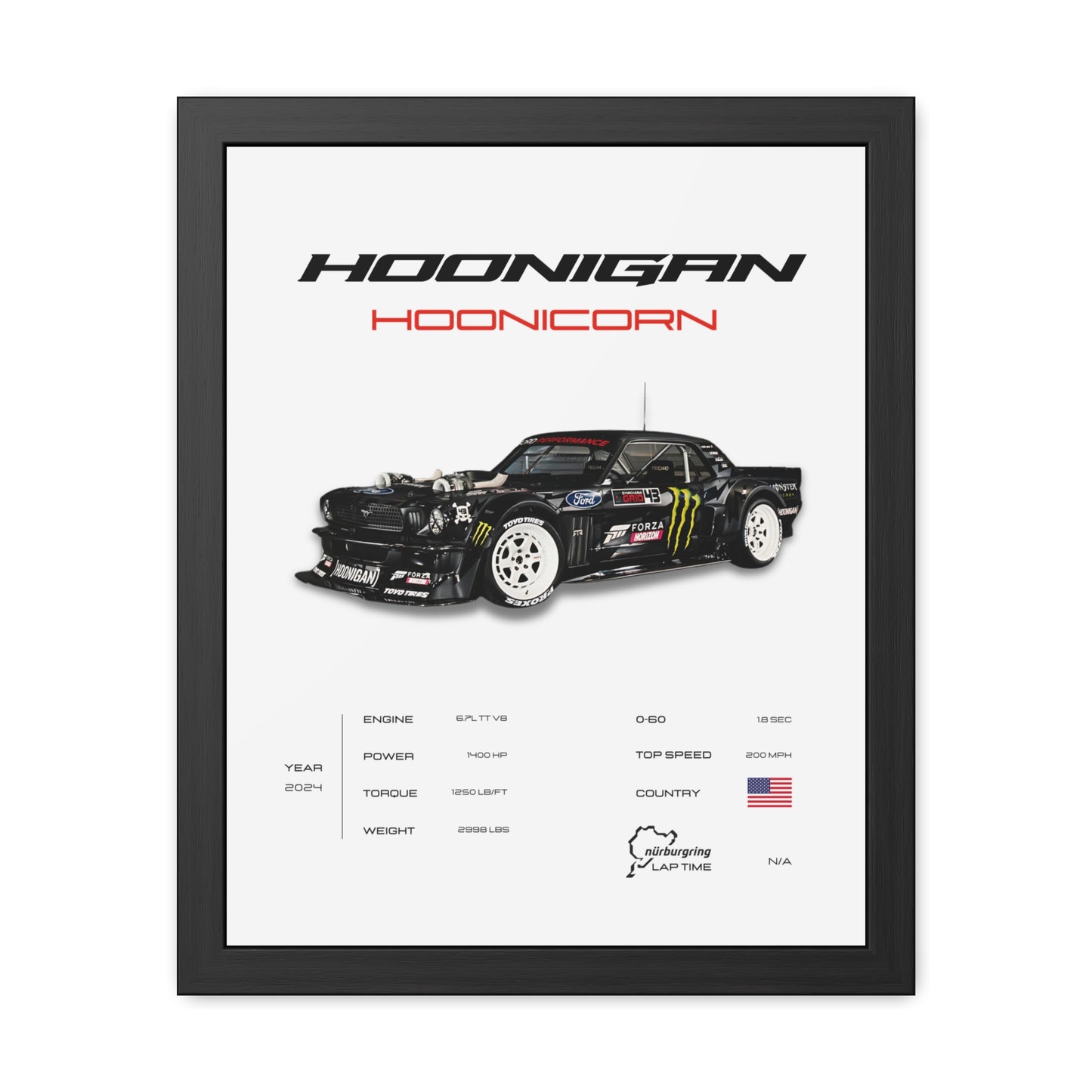 Hoonigan Hoonicorn Framed Poster