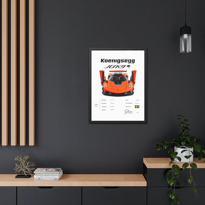 Koenigsegg Jesko Framed Poster