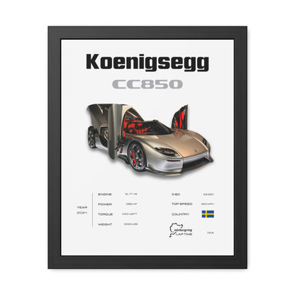 Koenigsegg CC850 Framed Poster