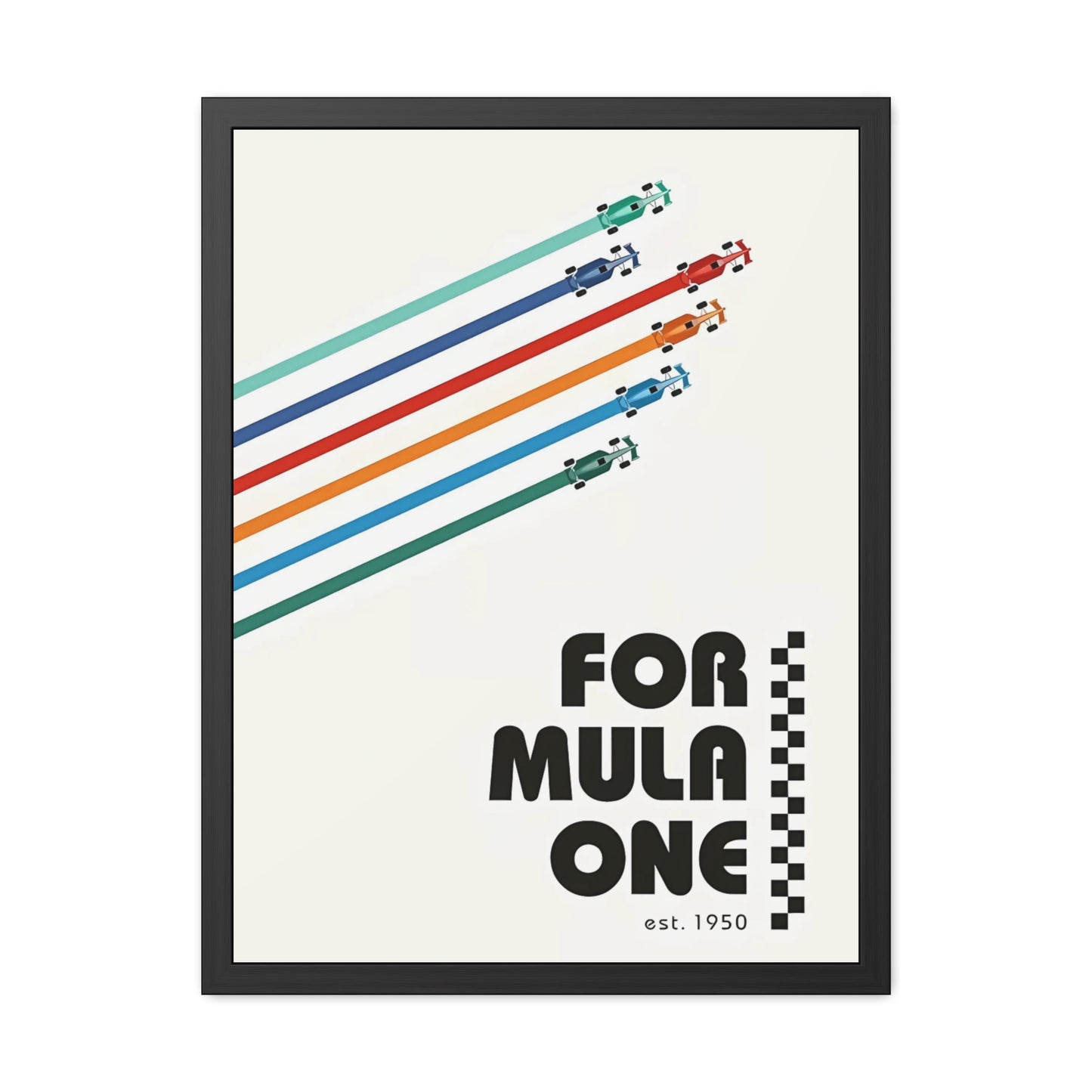 Vintage F1 Graphic Framed Poster