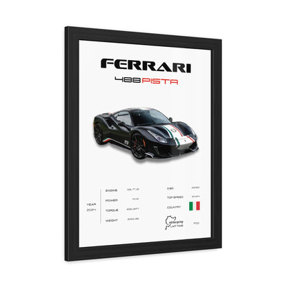 Ferrari 488 Pista Framed Poster