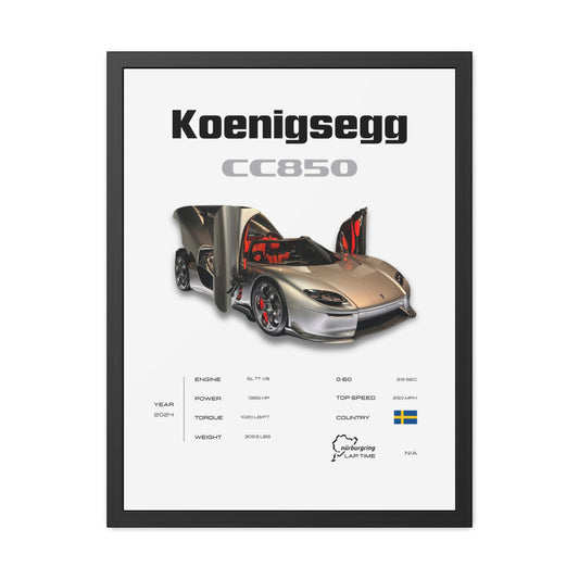 Koenigsegg CC850 Framed Poster