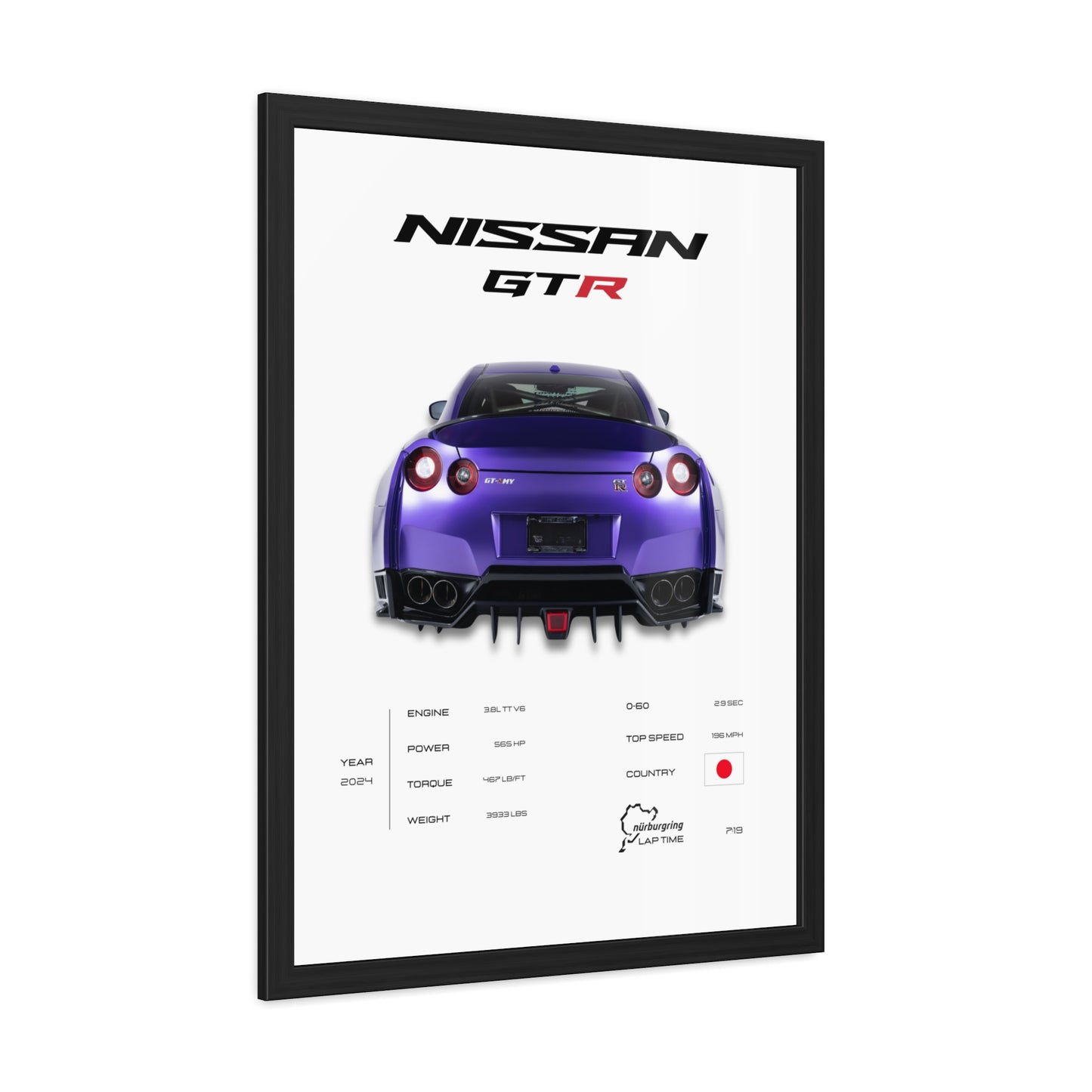 Nissan GTR Framed Poster