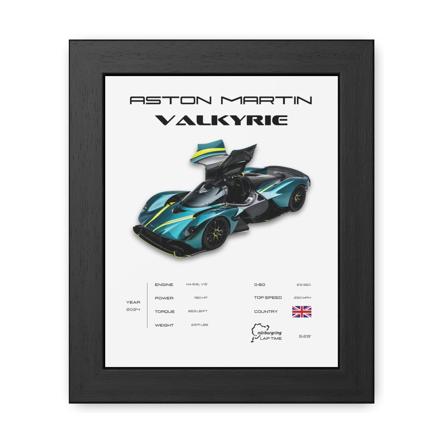 Aston Martin Valkyrie Framed Poster