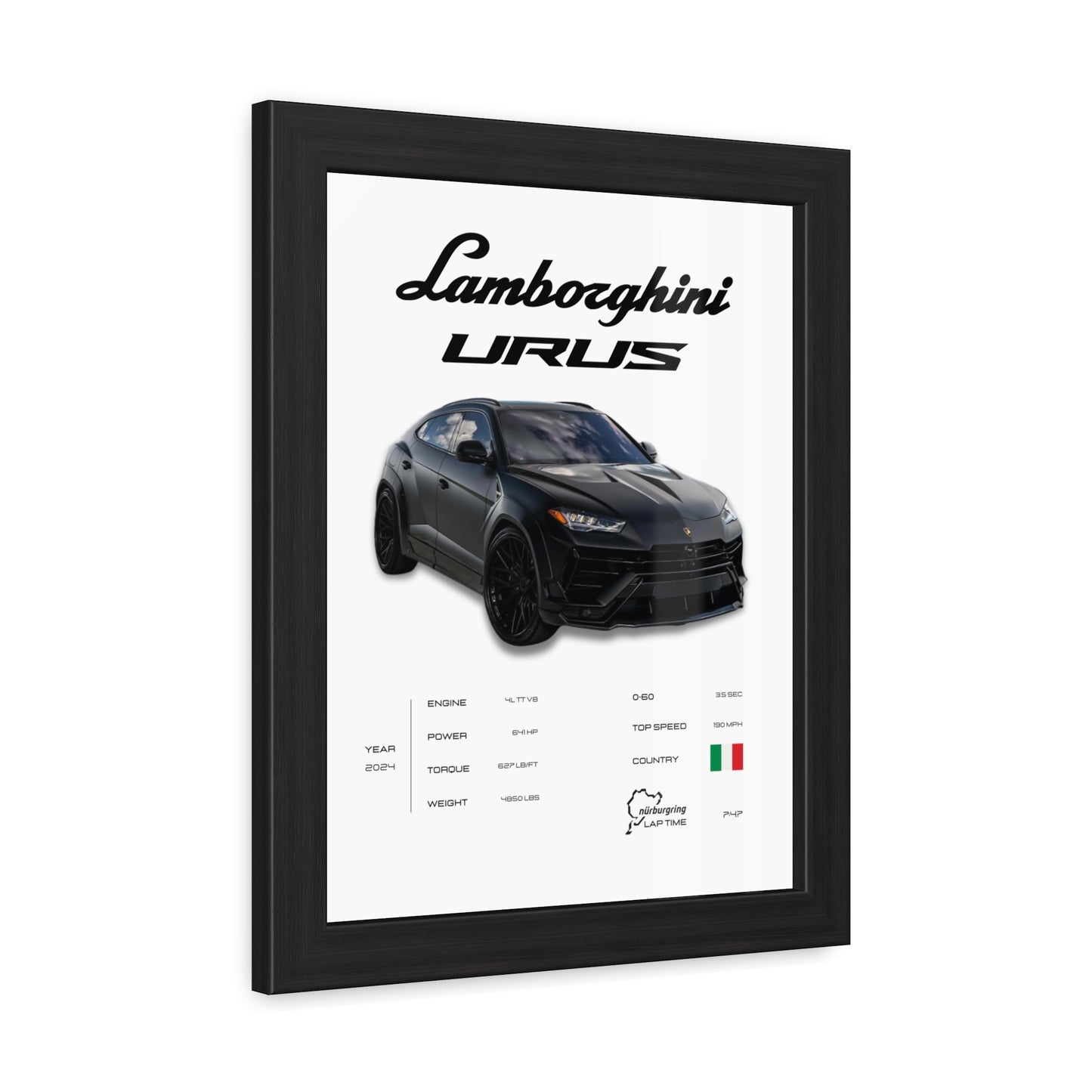 Lamborghini Urus Framed Poster