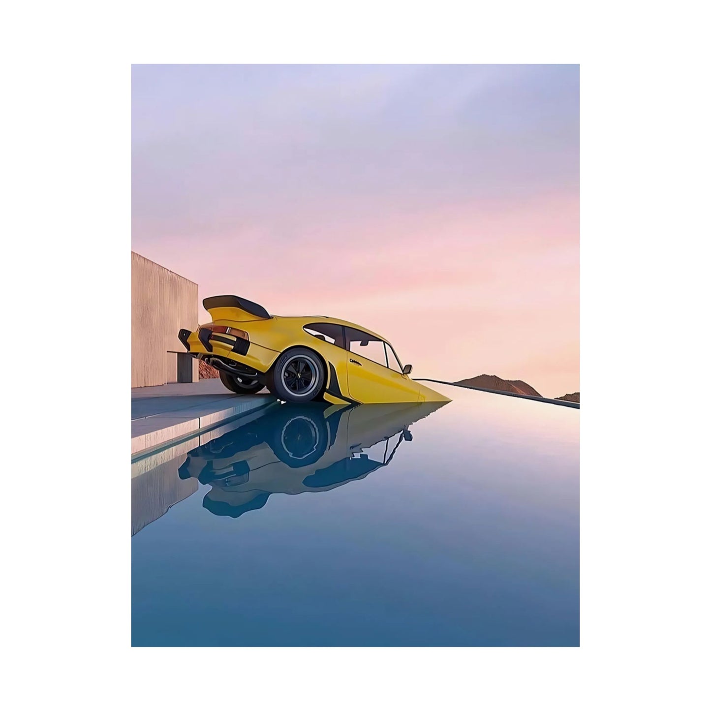 Pool Porsche Poster