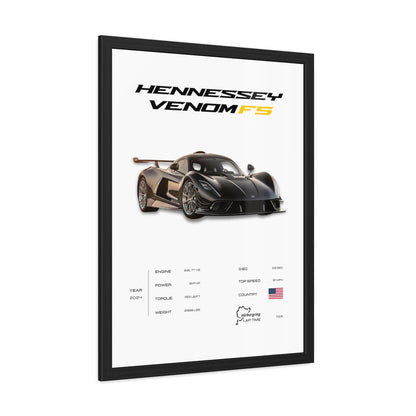 Hennessey Venom F5 Framed Poster