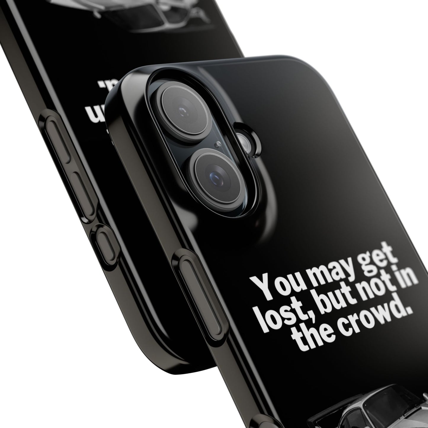 Lost In The Crowd iPhone Case - Black