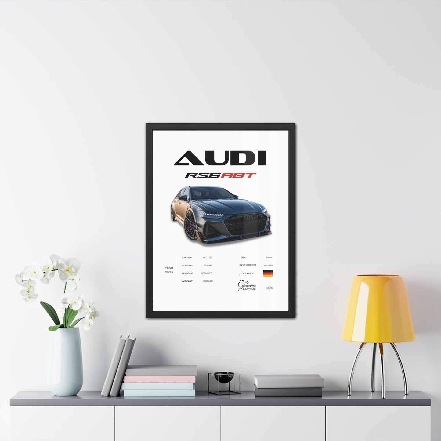Audi RS6 ABT Framed Poster