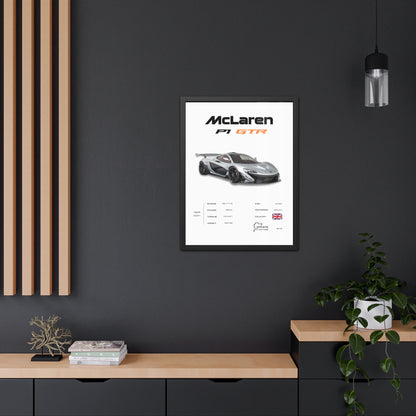 McLaren P1 GTR Framed Poster