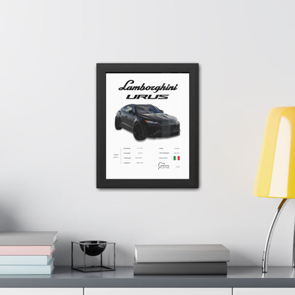 Lamborghini Urus Framed Poster