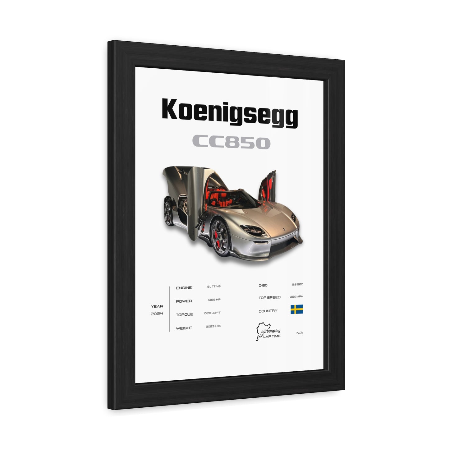 Koenigsegg CC850 Framed Poster