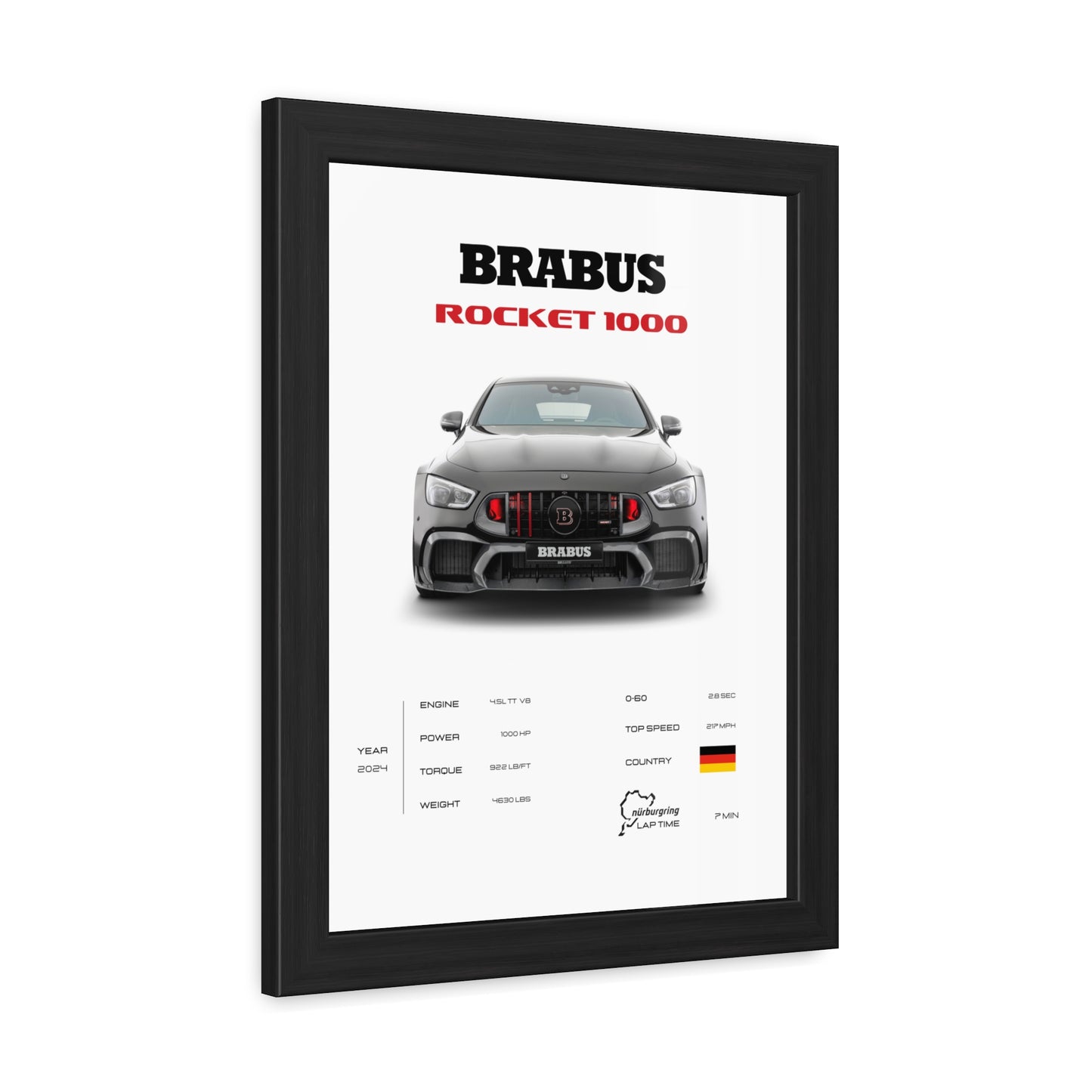 Brabus Rocket 1000 Framed Poster