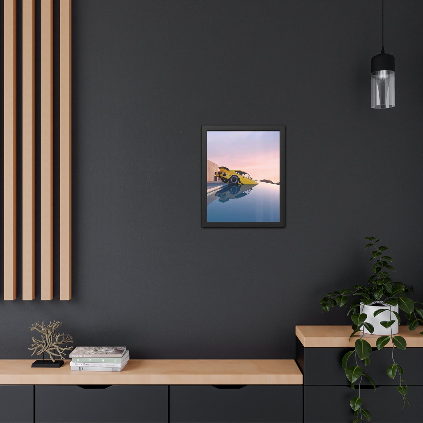 Pool Porsche Framed Poster