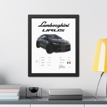 Lamborghini Urus Framed Poster