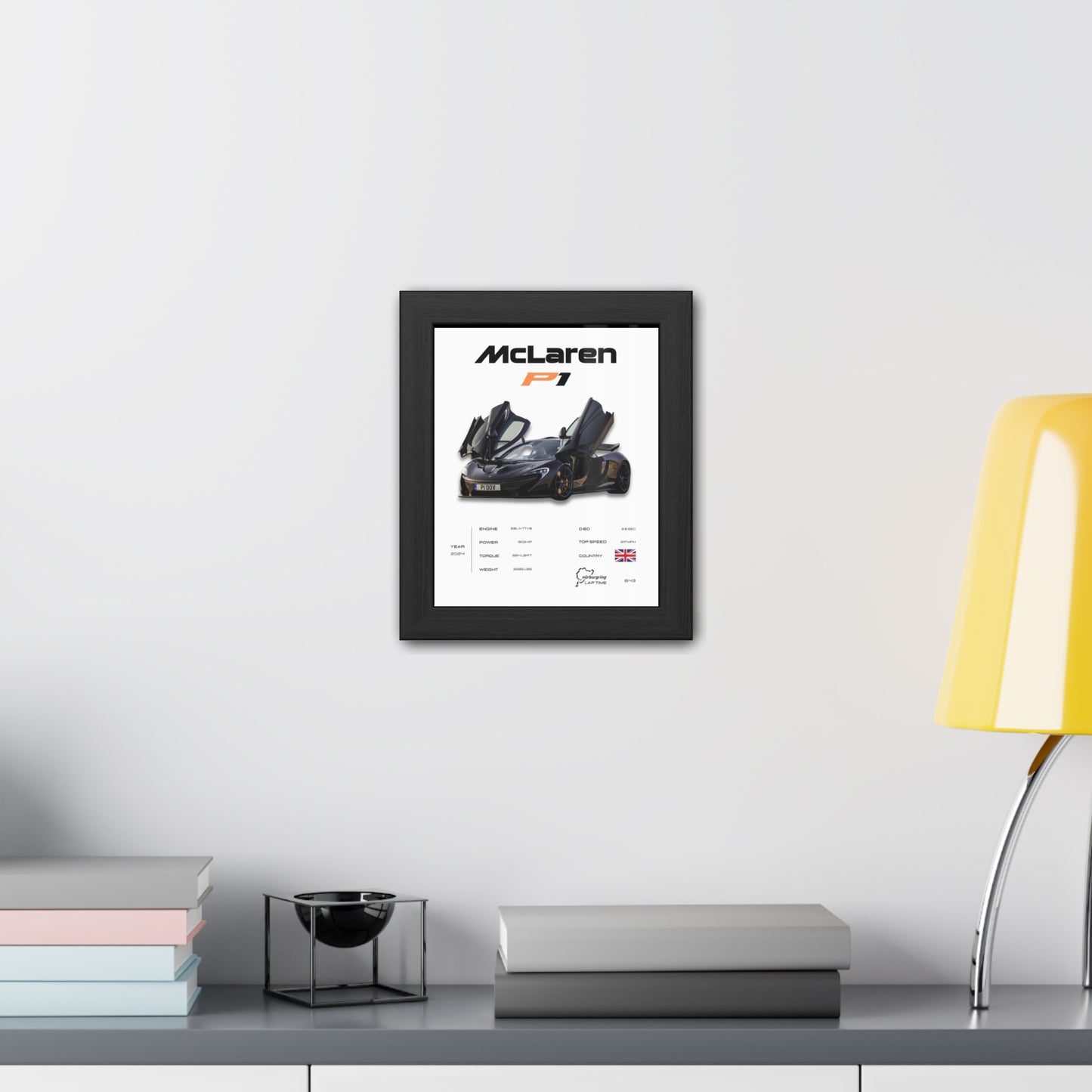 McLaren P1 Framed Poster