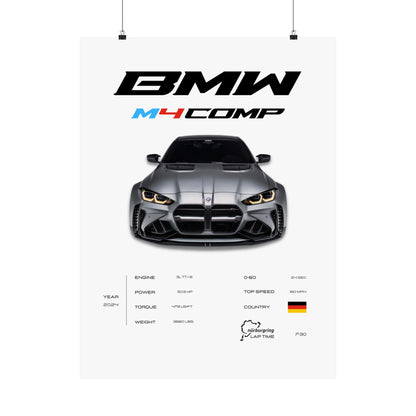 BMW M4 Competition Poster