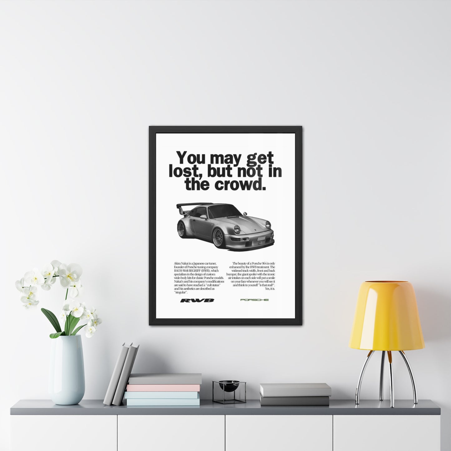 Vintage RWB Framed Poster