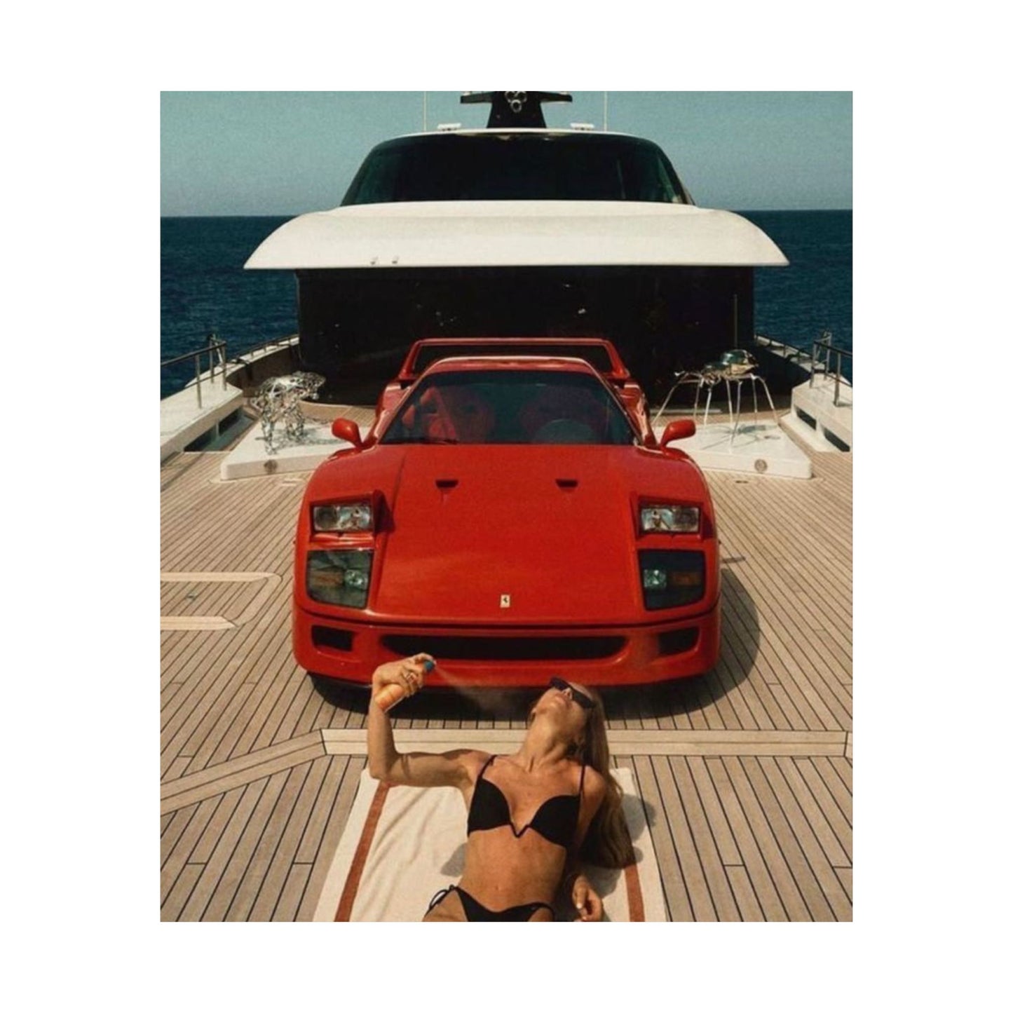 Ferrari F40 Yacht Poster