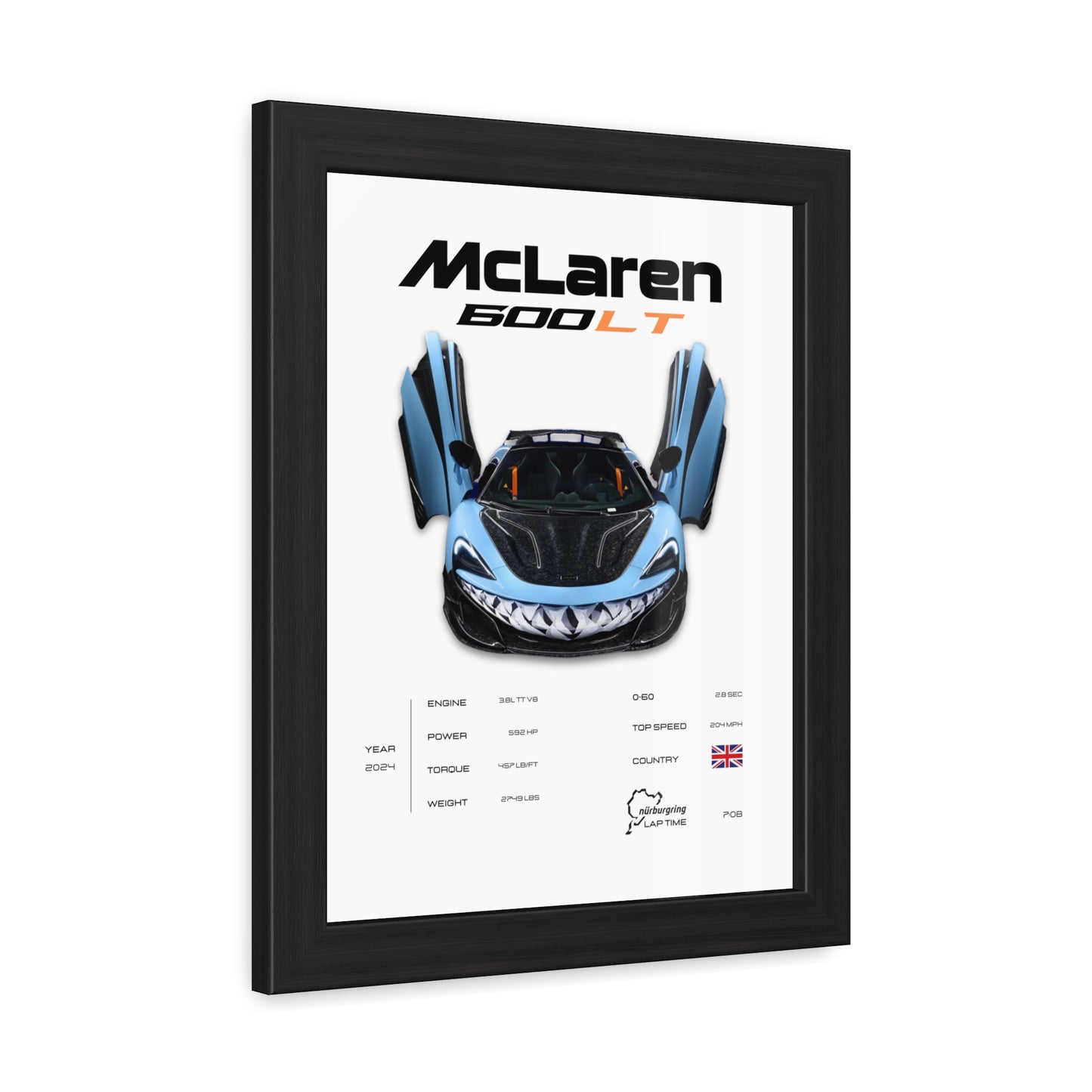 McLaren 600LT Framed Poster