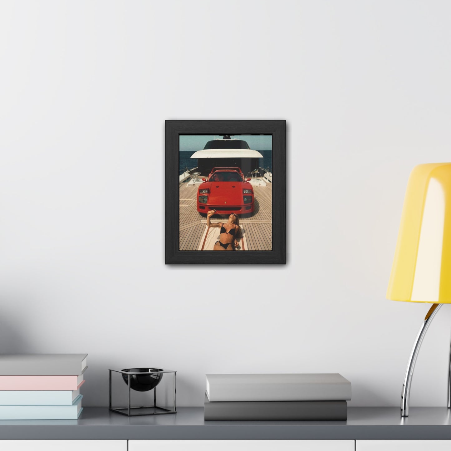 Ferrari F40 Yacht Framed Poster