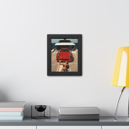 Ferrari F40 Yacht Framed Poster