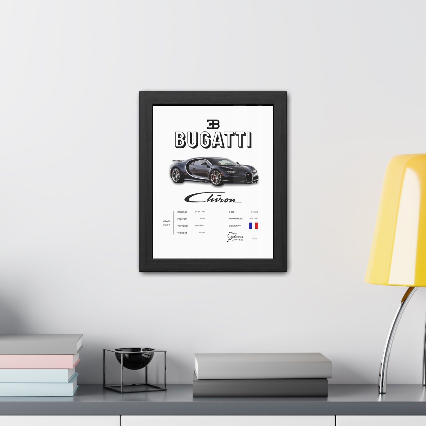 Bugatti Chiron Framed Poster