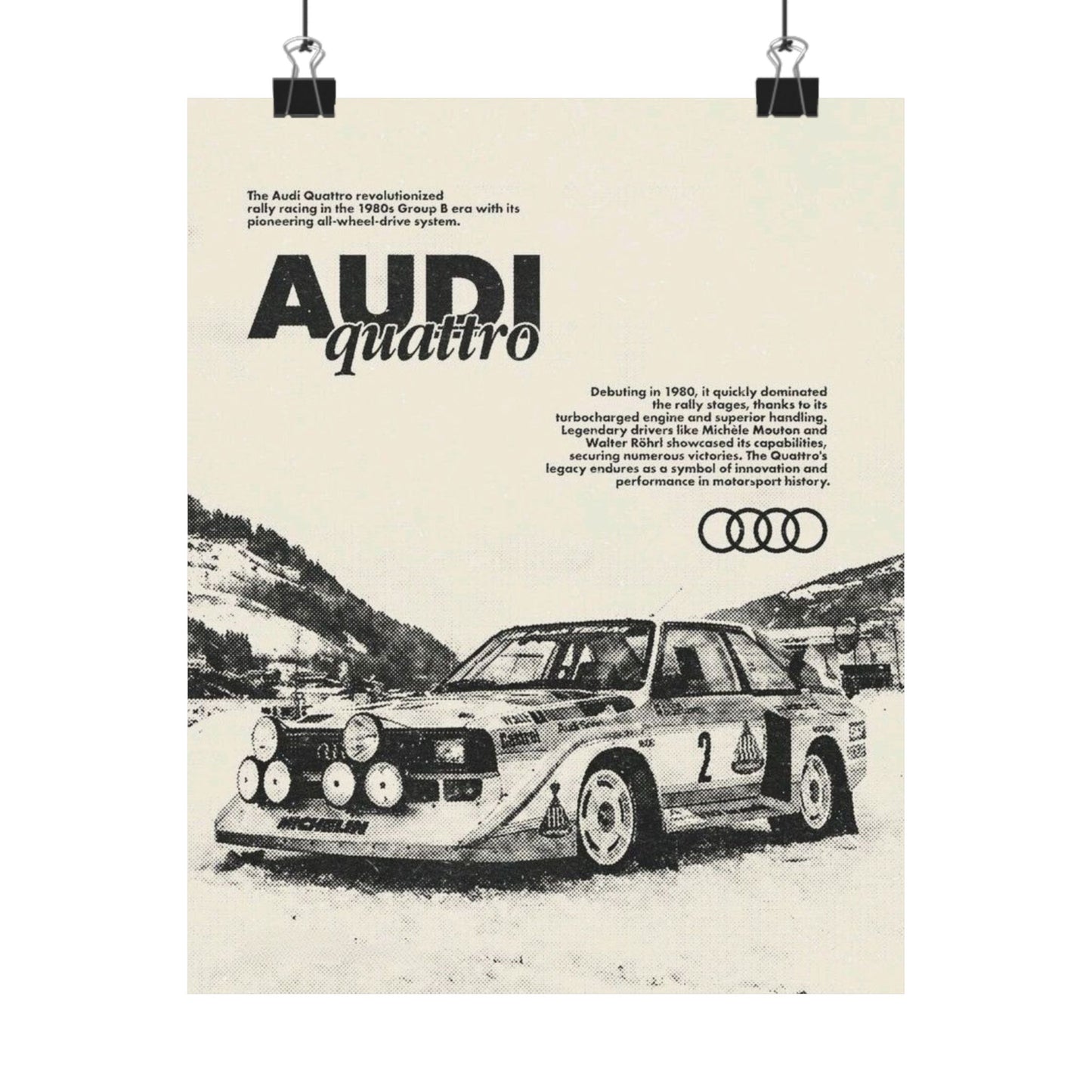 Audi S1 Vintage Rally Poster