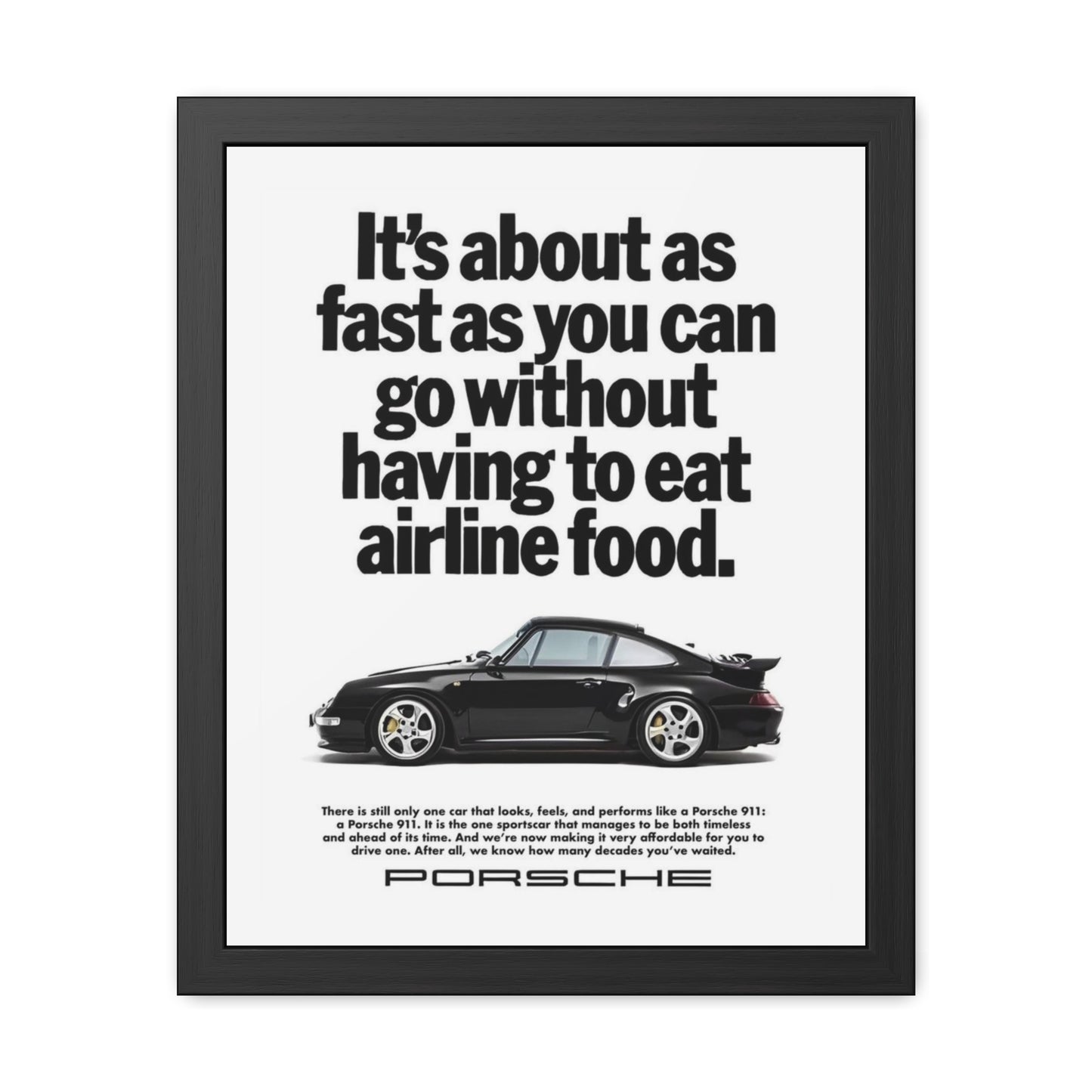 Vintage Porsche Ad Framed Poster