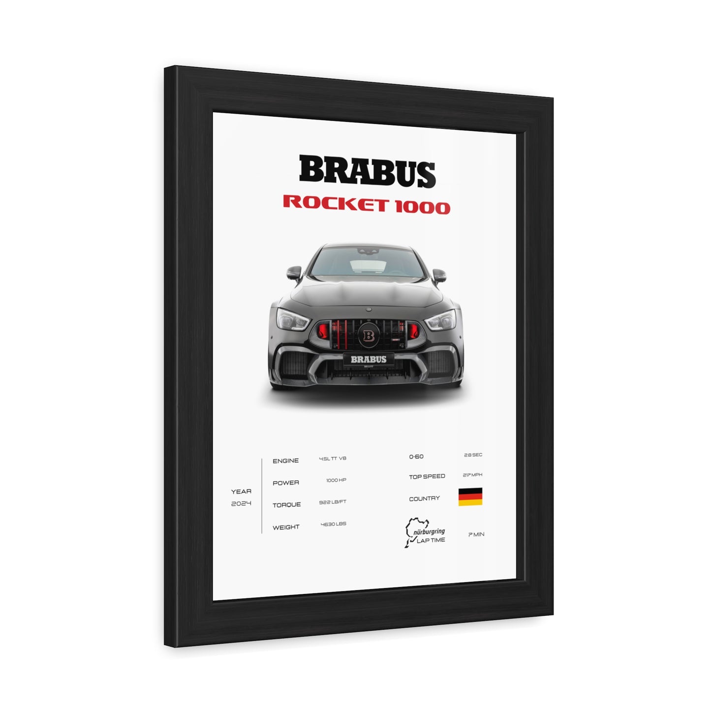 Brabus Rocket 1000 Framed Poster