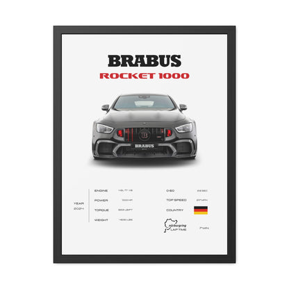Brabus Rocket 1000 Framed Poster