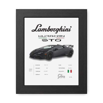 Lamborghini Huracan STO Framed Poster