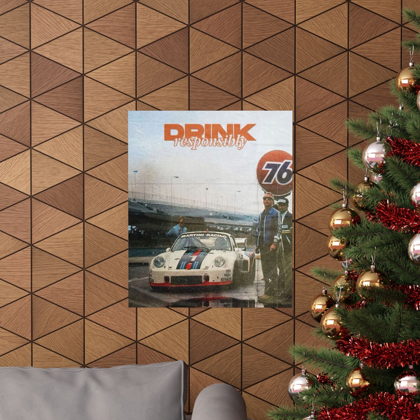 Drink Responsibly Vintage Porsche Poster