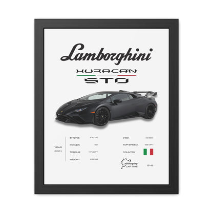 Lamborghini Huracan STO Framed Poster