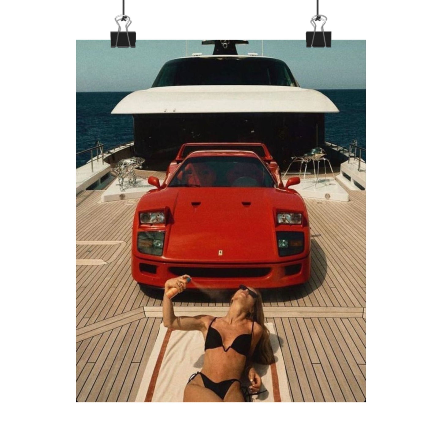 Ferrari F40 Yacht Poster