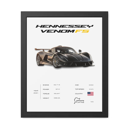 Hennessey Venom F5 Framed Poster