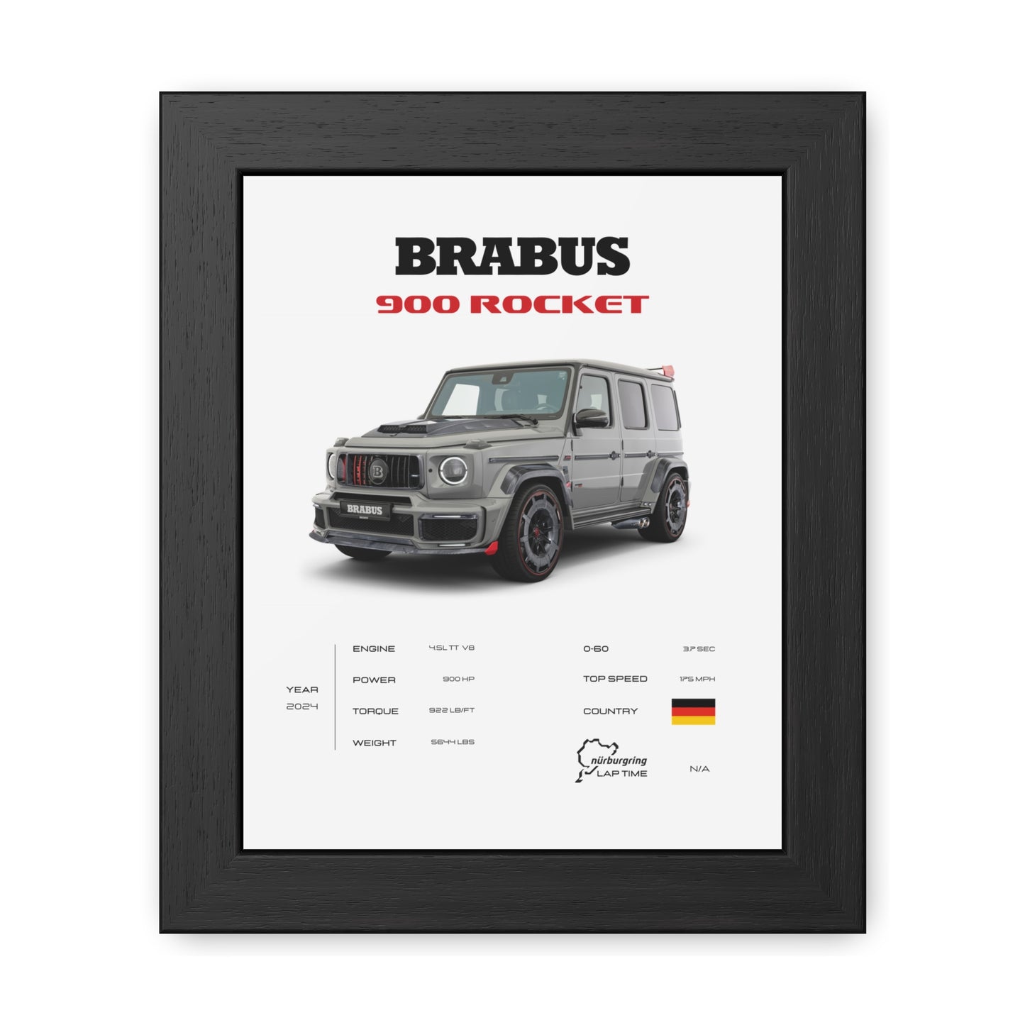 Brabus 900 Rocket Framed Poster