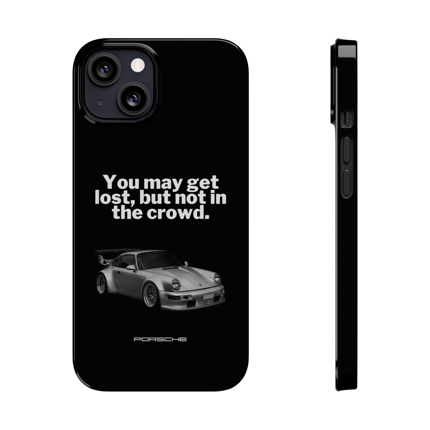 Lost In The Crowd iPhone Case - Black