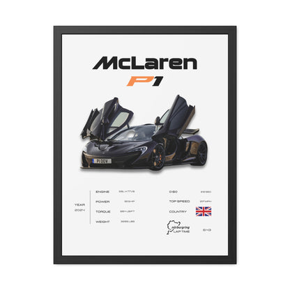 McLaren P1 Framed Poster